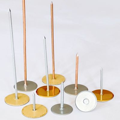 Galvanized Steel Cup Head Welded Pins Designed To Weld Through And Secure Wraps Insulation To HVAC Ducts